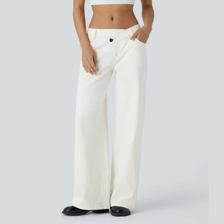 Tessa Langford - Stretch Low-Rise Wide-Leg Jeans - Back to School Denim