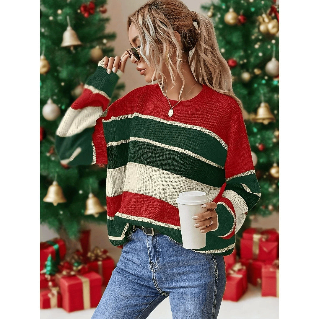 Margot Ellis - Relaxed Striped Knit Sweater - Back to School Cozy