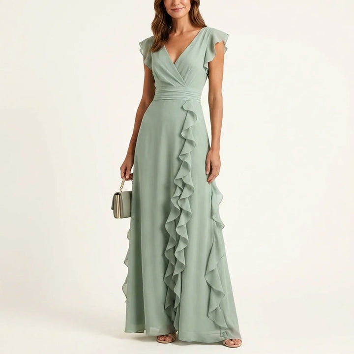 Louisa Duncastle Burgundy Wedding Guest Dress