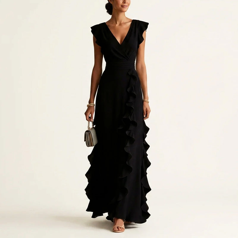 Louisa Duncastle Burgundy Wedding Guest Dress
