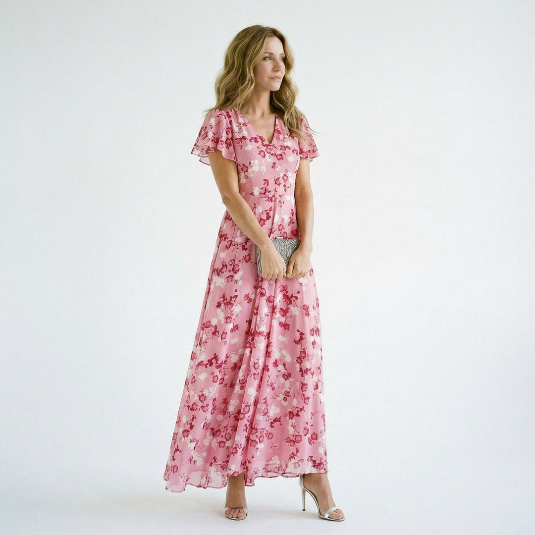 Rosalia Moreau Floral Wedding Guest Maxi Dress