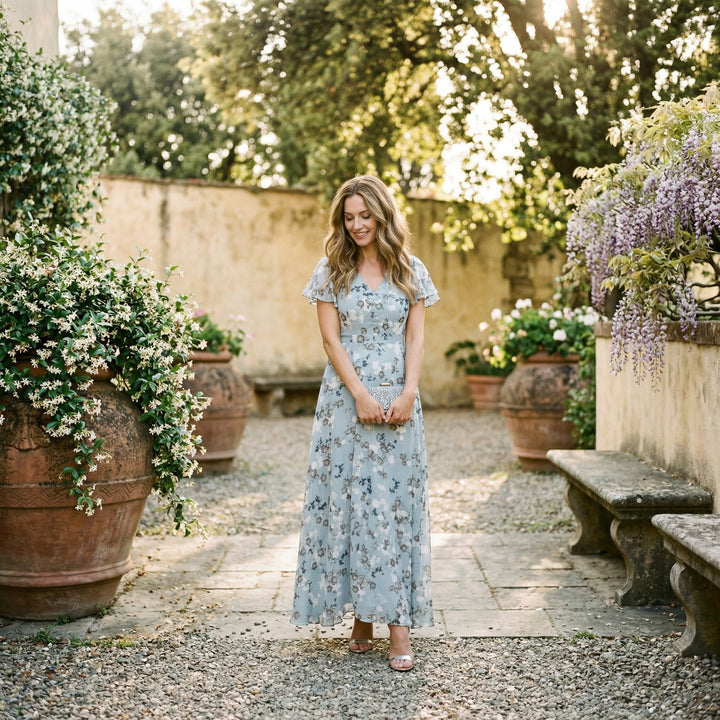 Rosalia Moreau Floral Wedding Guest Maxi Dress