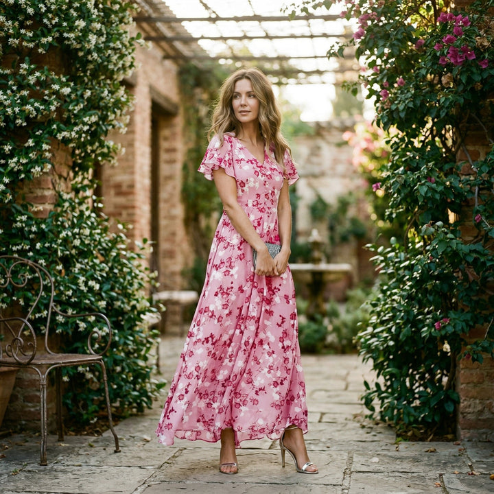 Rosalia Moreau Floral Wedding Guest Maxi Dress