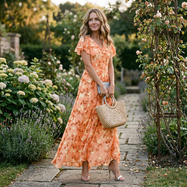 Rosalia Moreau Floral Wedding Guest Maxi Dress