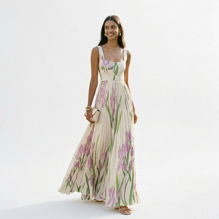 Vivienne Laurent Floral Wedding Guest Maxi Dress
