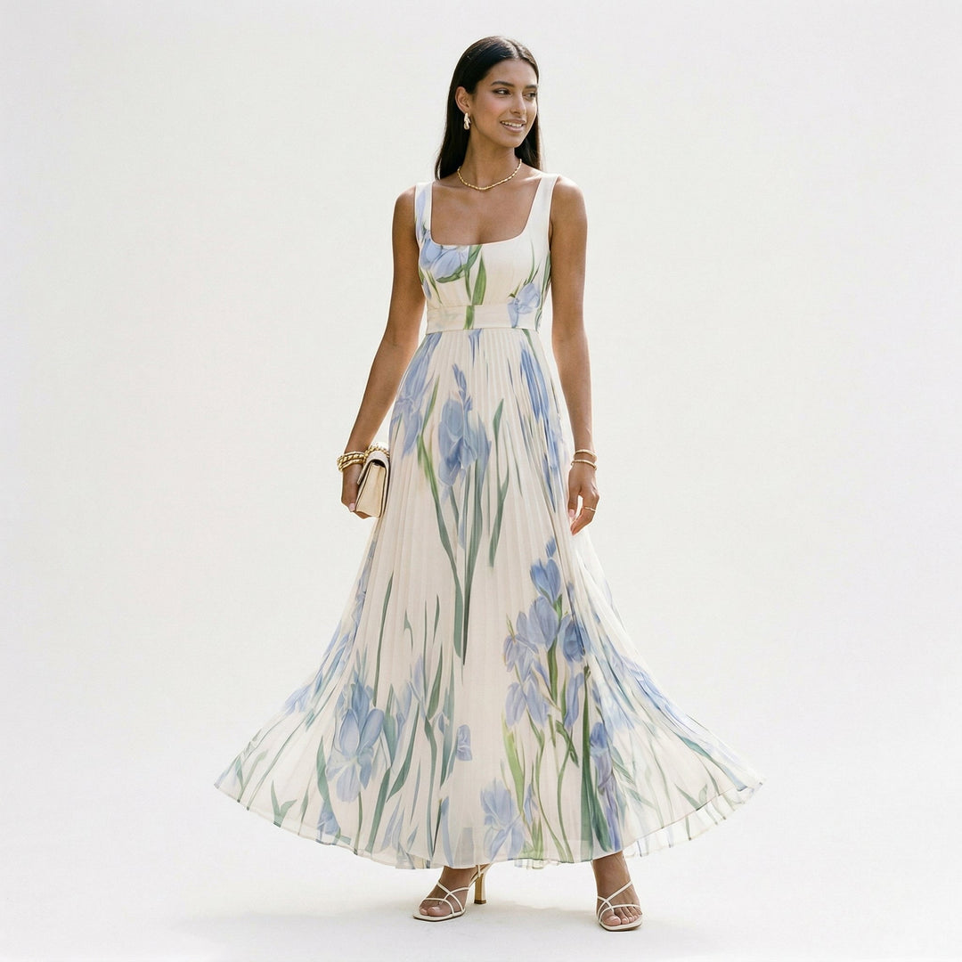 Vivienne Laurent Floral Wedding Guest Maxi Dress