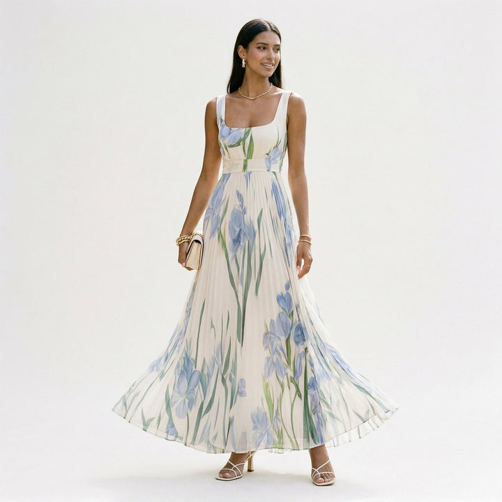 Vivienne Laurent Floral Wedding Guest Maxi Dress