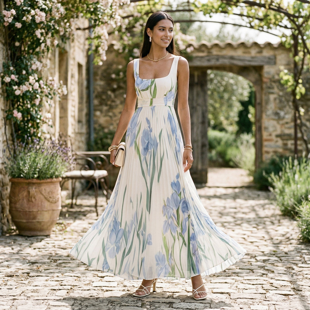 Vivienne Laurent Floral Wedding Guest Maxi Dress