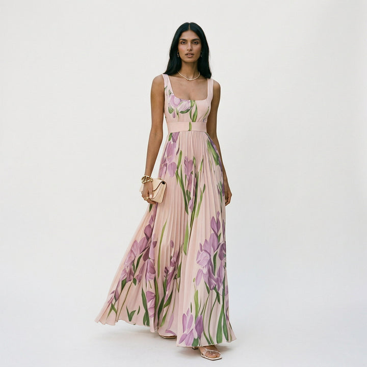 Vivienne Laurent Floral Wedding Guest Maxi Dress