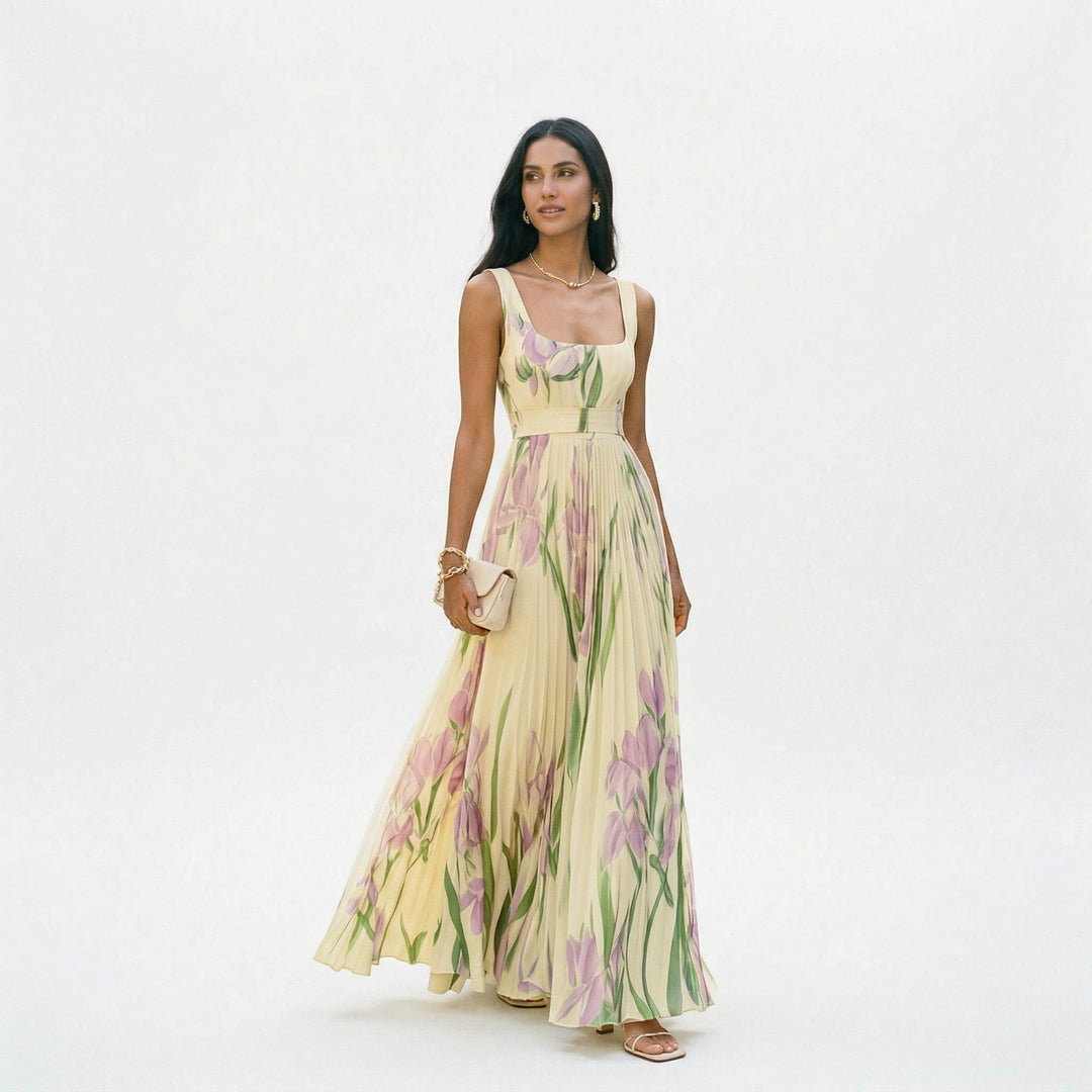 Vivienne Laurent Floral Wedding Guest Maxi Dress