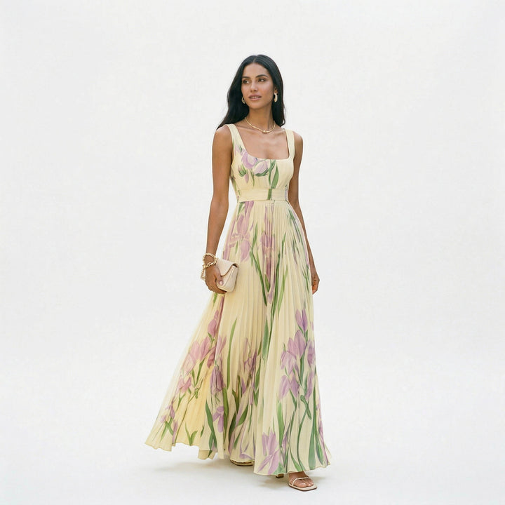 Vivienne Laurent Floral Wedding Guest Maxi Dress