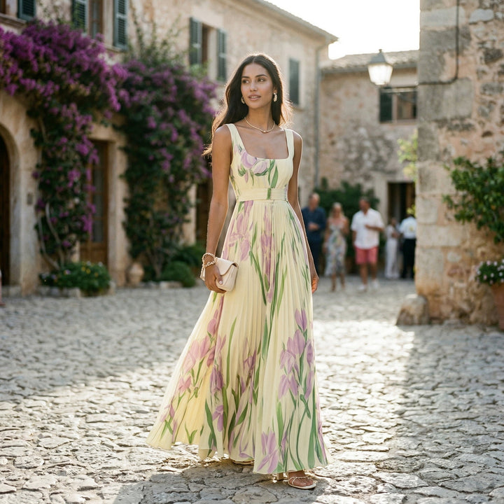 Vivienne Laurent Floral Wedding Guest Maxi Dress