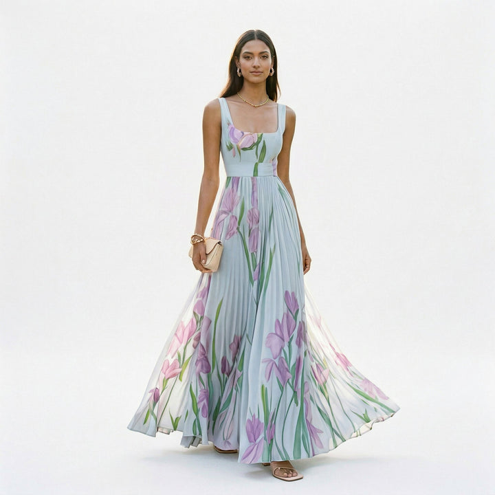 Vivienne Laurent Floral Wedding Guest Maxi Dress