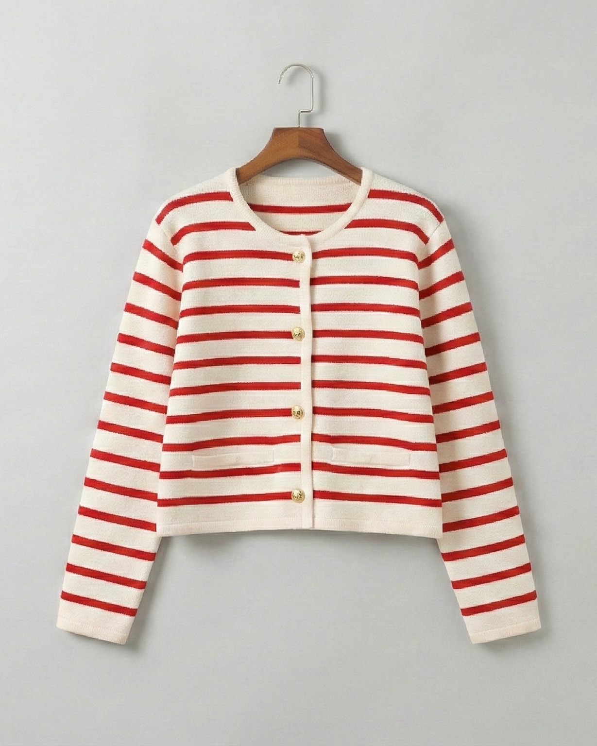 Valentina Mercer Striped Knit Cardigan