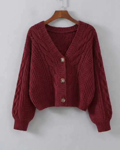 Clara Wren Cropped Knit Cardigan