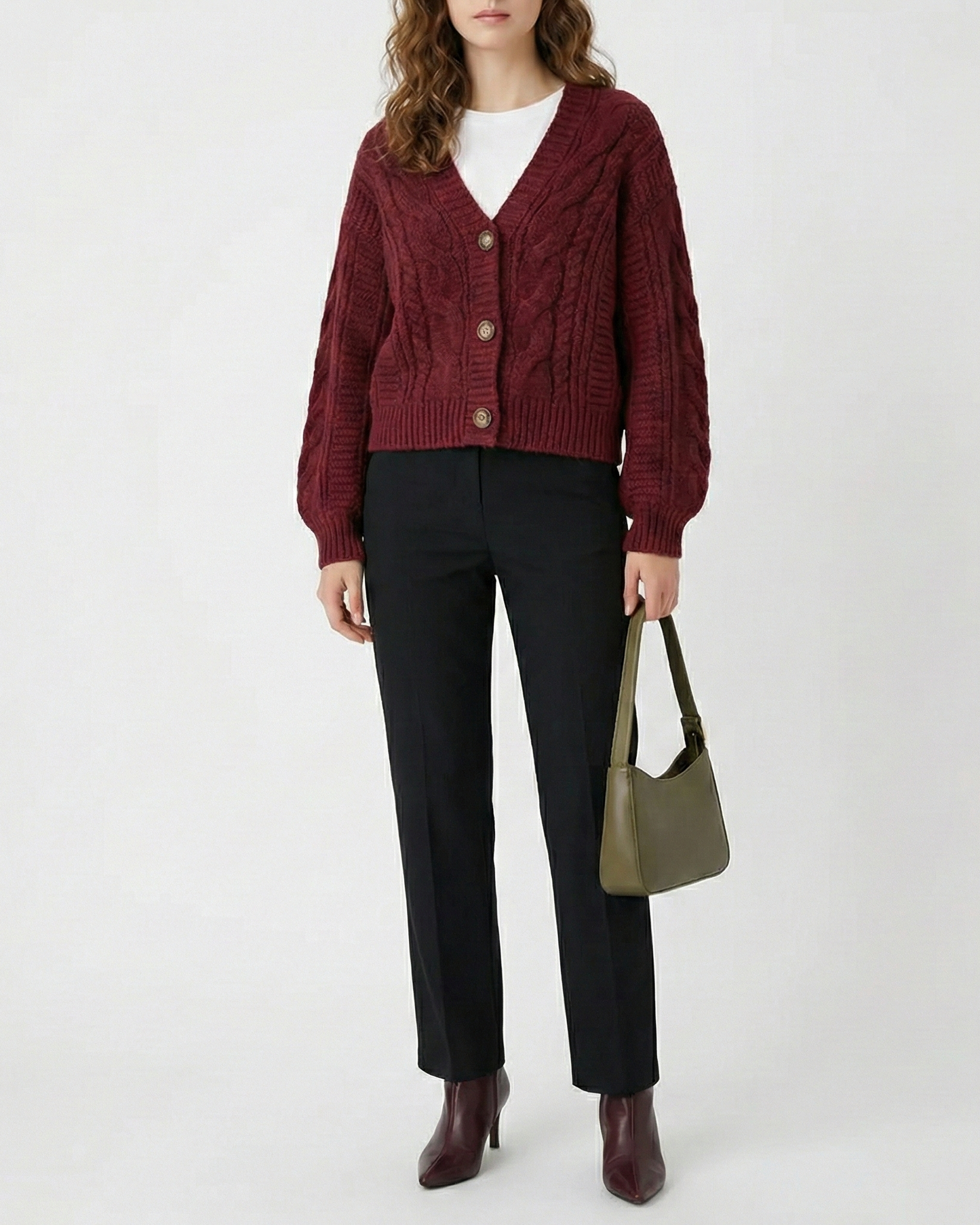 Clara Wren Cropped Knit Cardigan