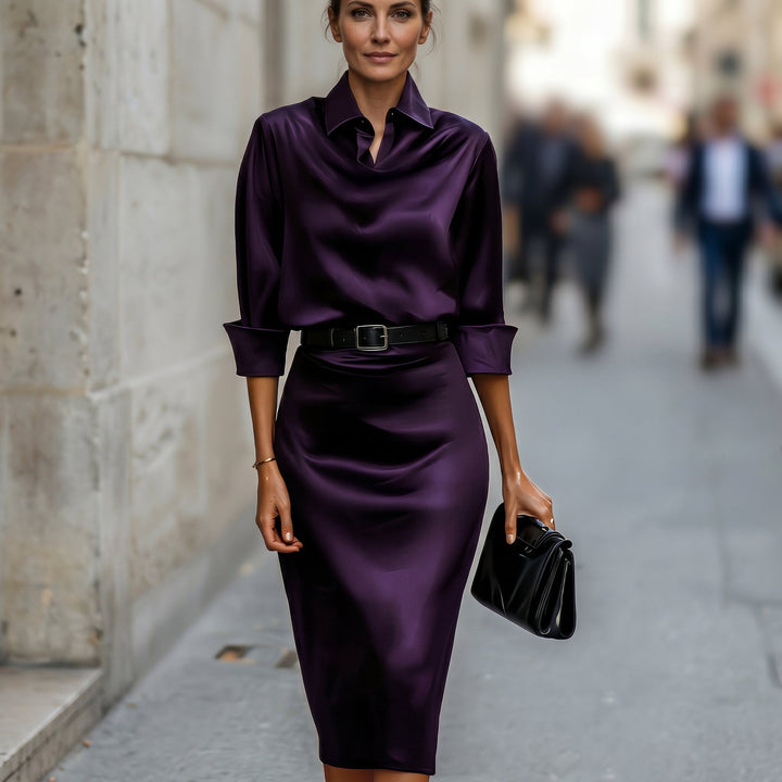 Wilhelmina Fairholme Burgundy Wedding Guest Dress