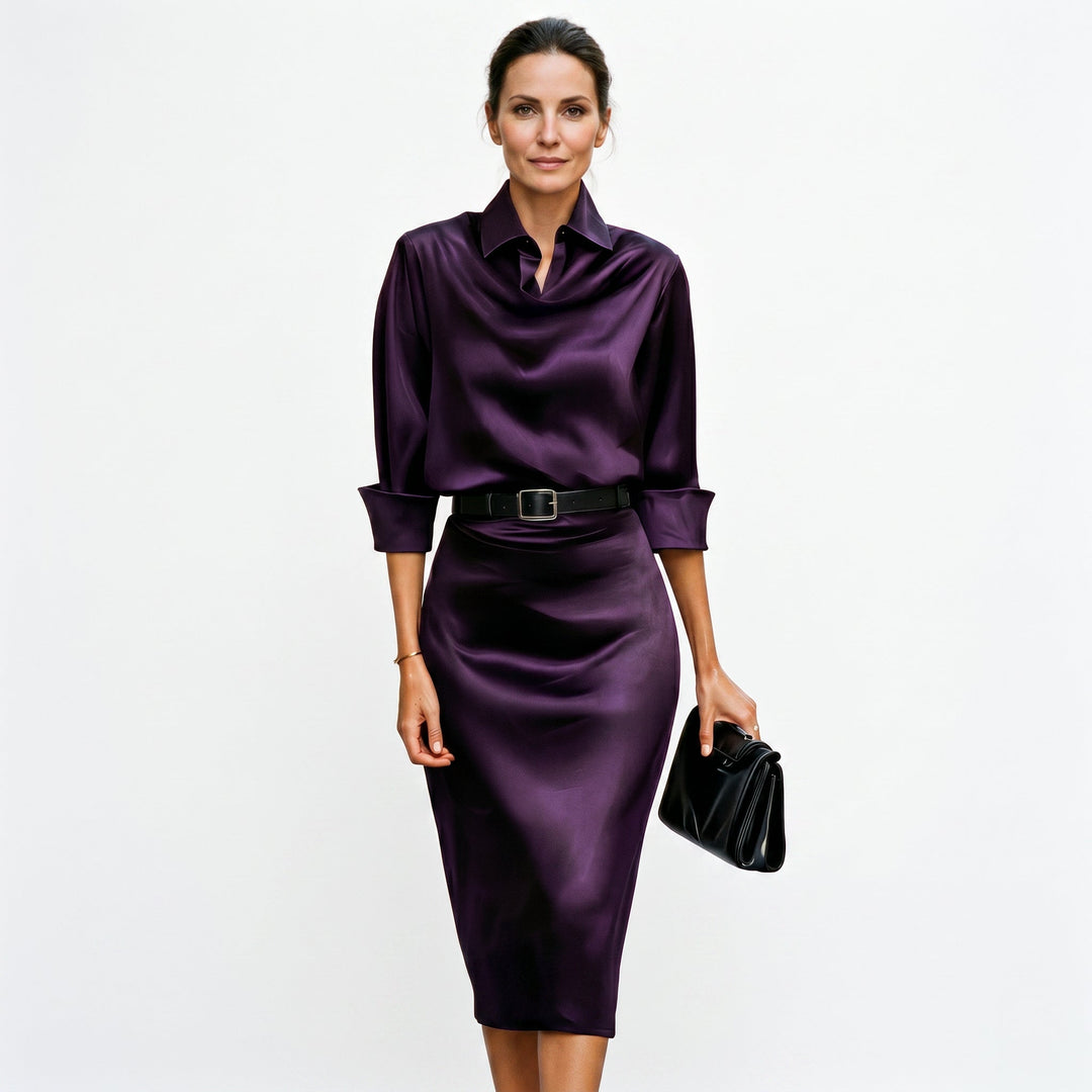 Wilhelmina Fairholme Burgundy Wedding Guest Dress
