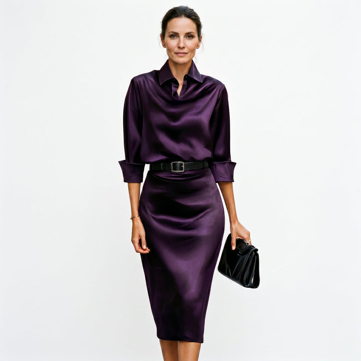 Wilhelmina Fairholme Burgundy Wedding Guest Dress