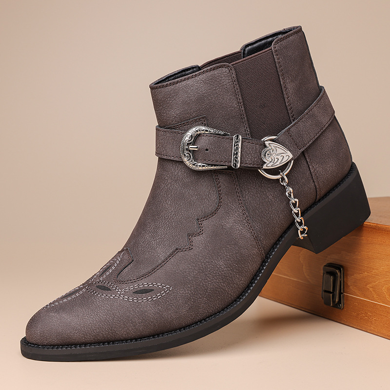 Cora Shelton Suede Western Leather Cowboy Boots