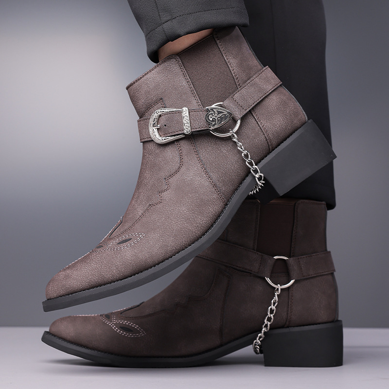 Cora Shelton Suede Western Leather Cowboy Boots