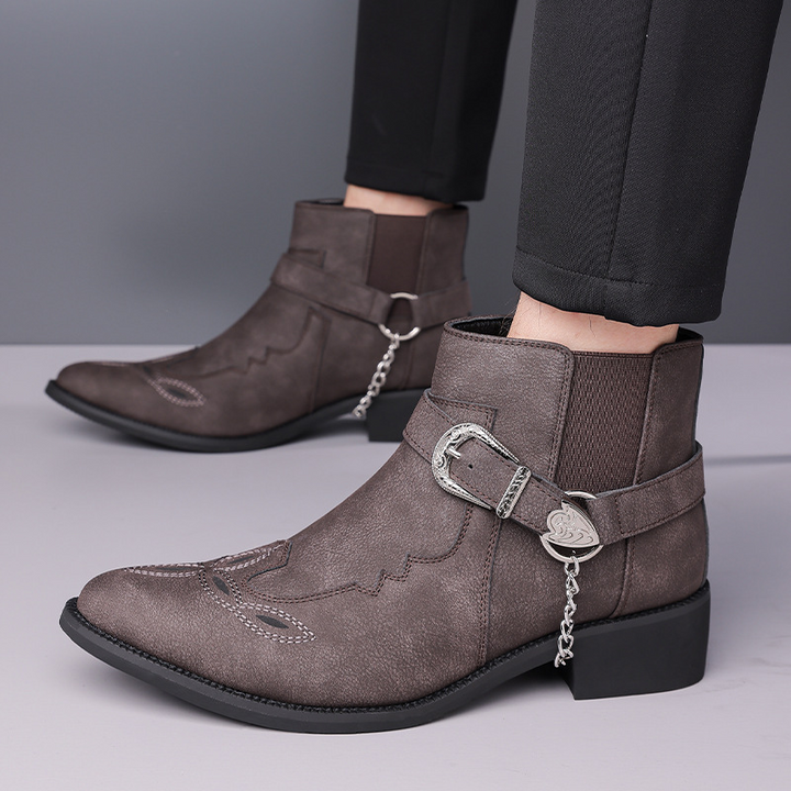 Cora Shelton Suede Western Leather Cowboy Boots