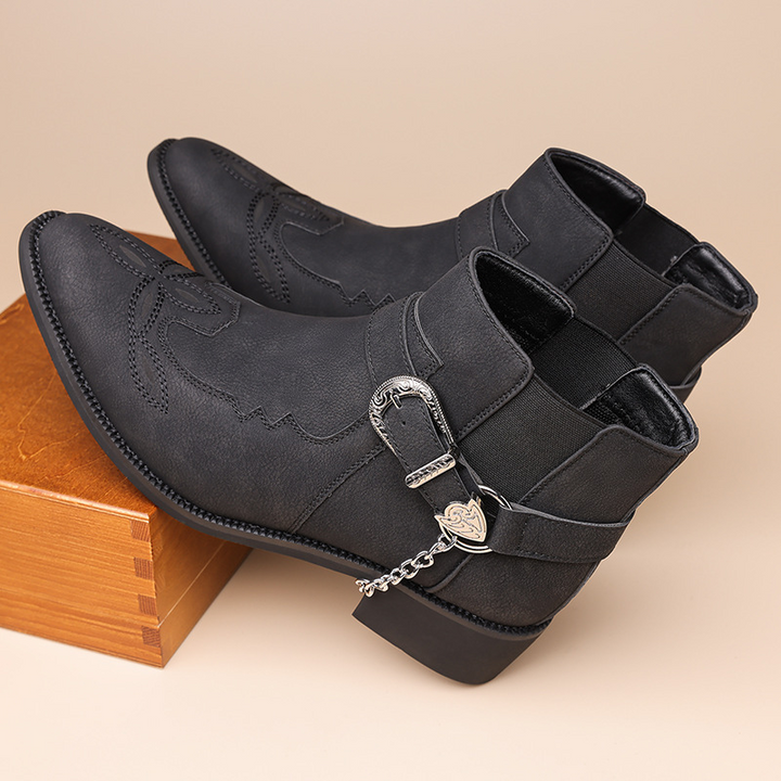 Cora Shelton Suede Western Leather Cowboy Boots