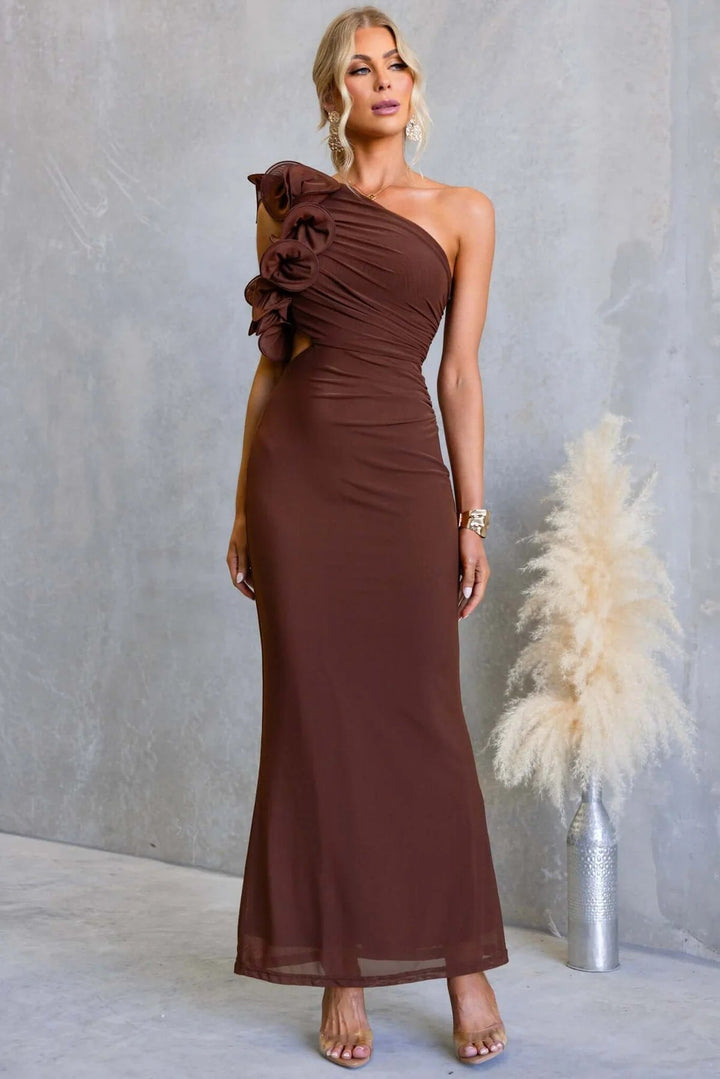 Leonie Torrington Burgundy Wedding Guest Dress