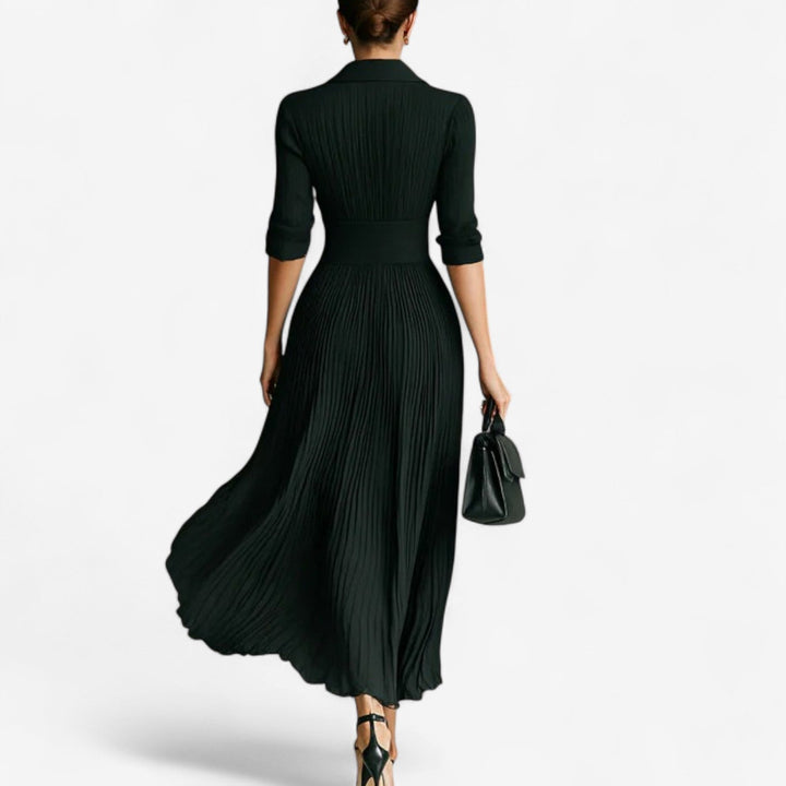 Elena Venturi Pleated Maxi Dress