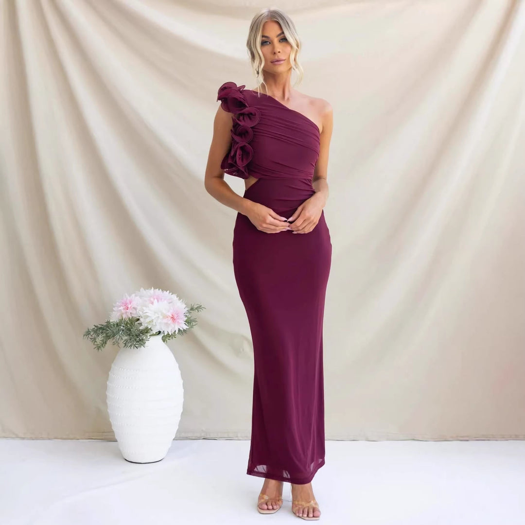 Leonie Torrington Burgundy Wedding Guest Dress