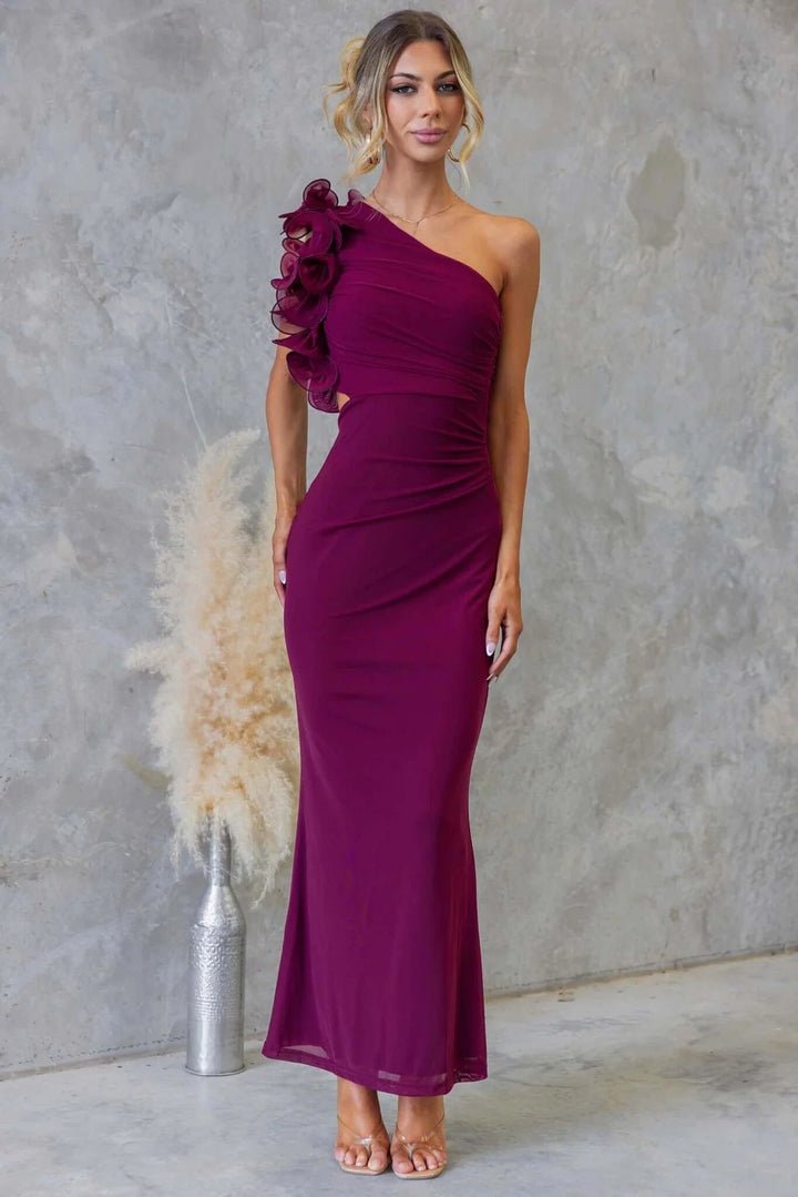 Leonie Torrington Burgundy Wedding Guest Dress