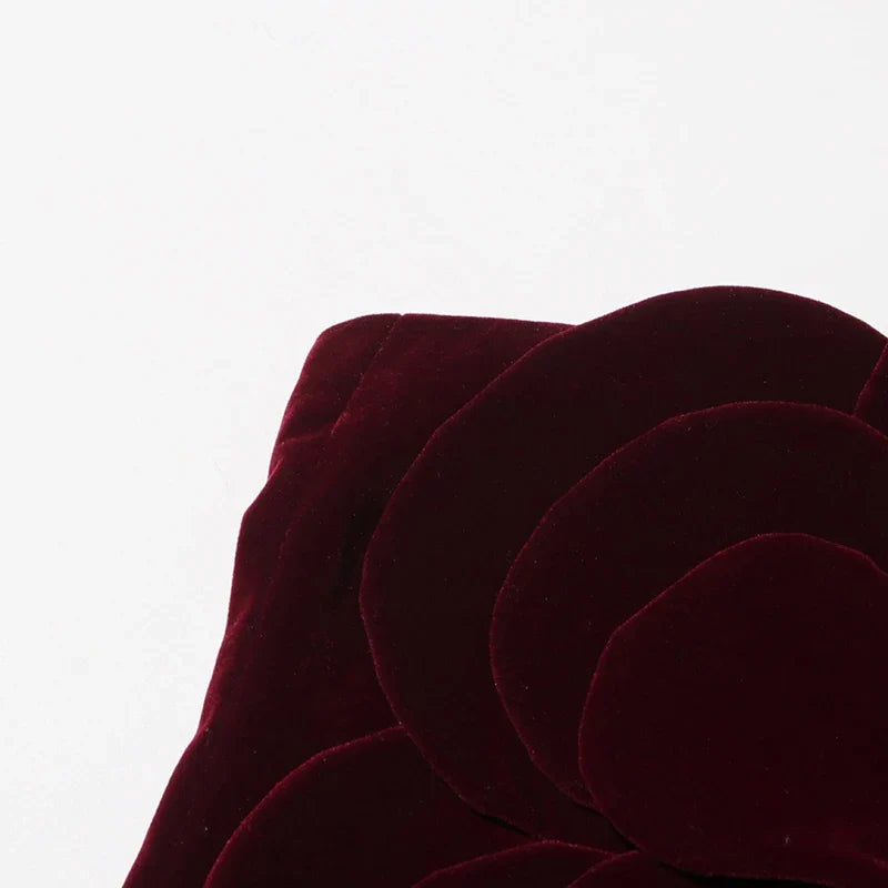 Clemence Merrivale Burgundy Wedding Guest Dress