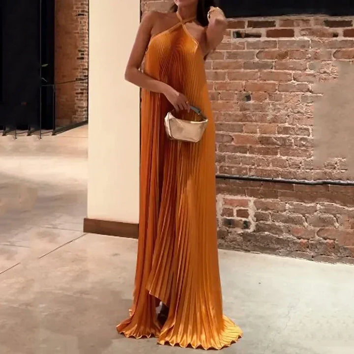 Bianca Venturi Pleated Maxi Dress