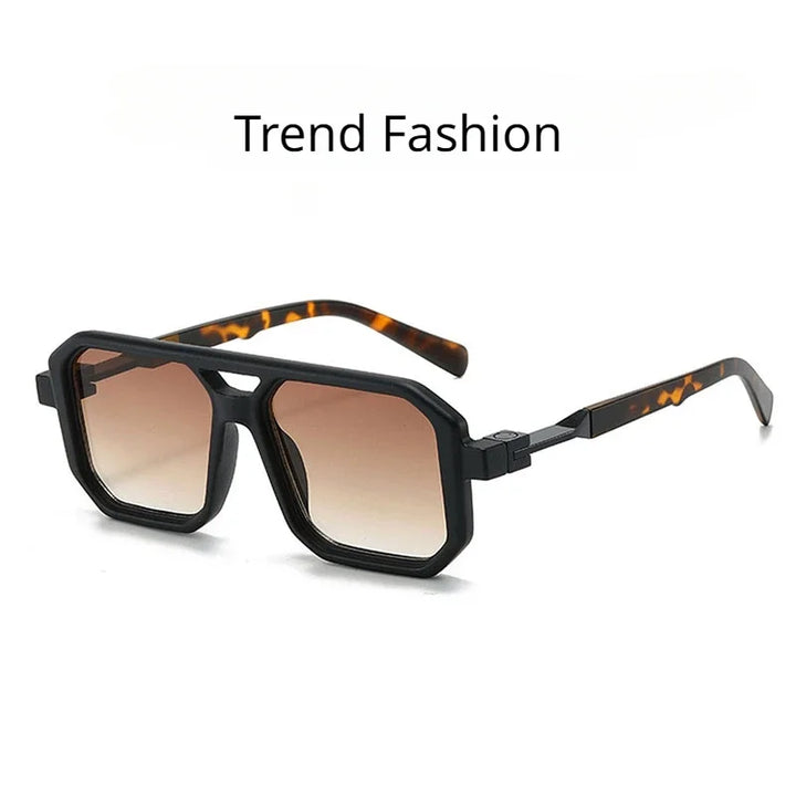 2024 Vintage Fashion Sun Protection Sunglasses for Men Square Shades Retro Flair Sunglasses Womens Trendy Shades Gafas De Sol