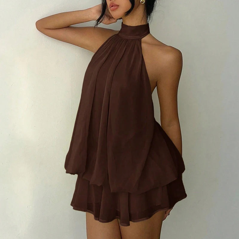 Elena Marcelli Polka Dot Mini Dress