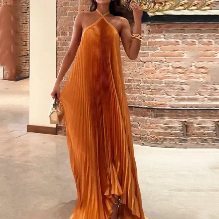 Bianca Venturi Pleated Maxi Dress