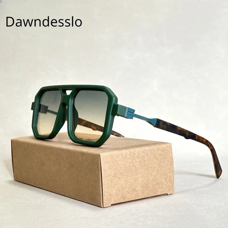 2024 Vintage Fashion Sun Protection Sunglasses for Men Square Shades Retro Flair Sunglasses Womens Trendy Shades Gafas De Sol