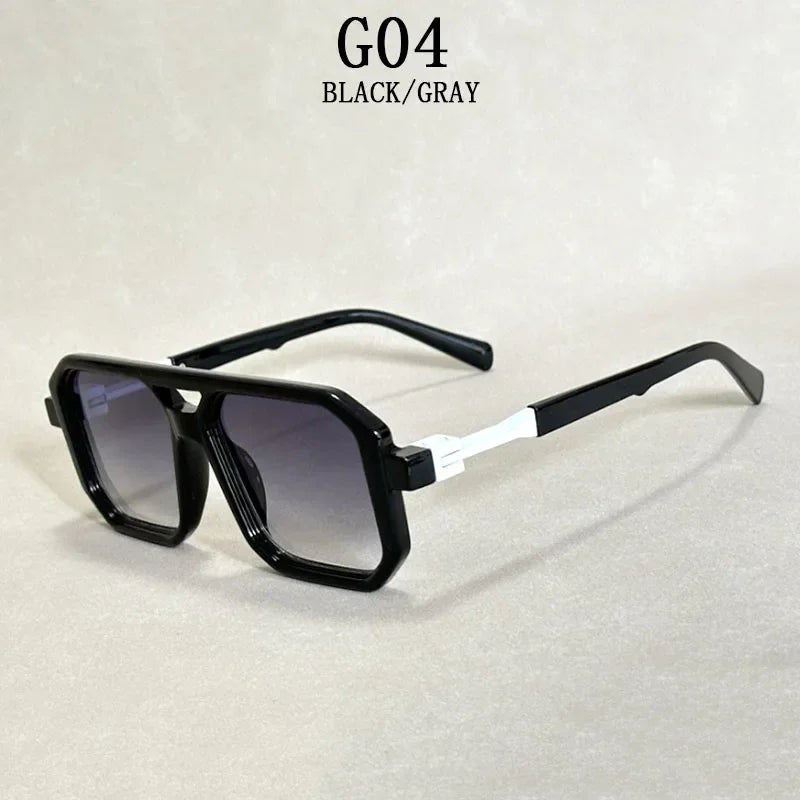 2024 Vintage Fashion Sun Protection Sunglasses for Men Square Shades Retro Flair Sunglasses Womens Trendy Shades Gafas De Sol