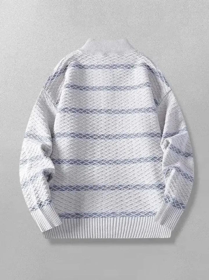 Julian Cross Knit Zip Sweater