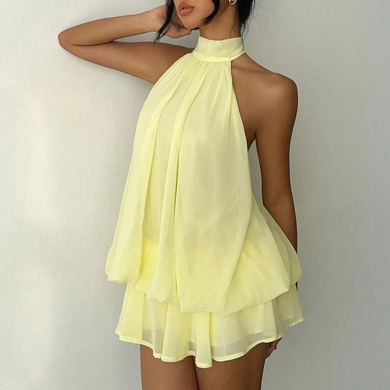 Elena Marcelli Polka Dot Mini Dress