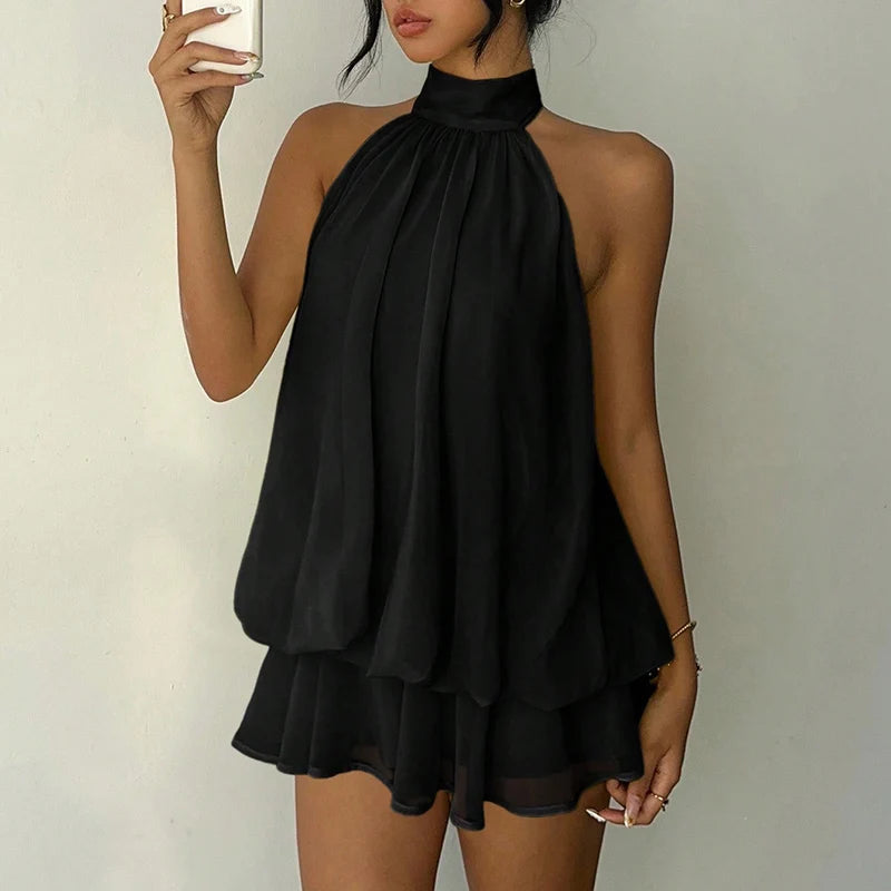 Elena Marcelli Polka Dot Mini Dress
