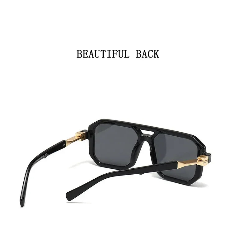 2024 Vintage Fashion Sun Protection Sunglasses for Men Square Shades Retro Flair Sunglasses Womens Trendy Shades Gafas De Sol