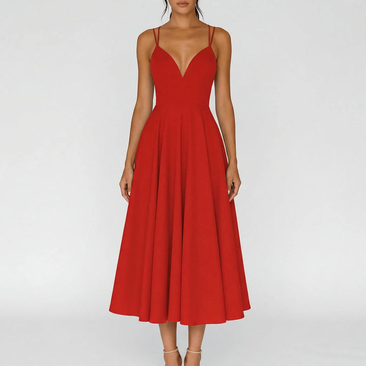 Bianca Moreau Sweetheart Wedding Guest Midi Dress