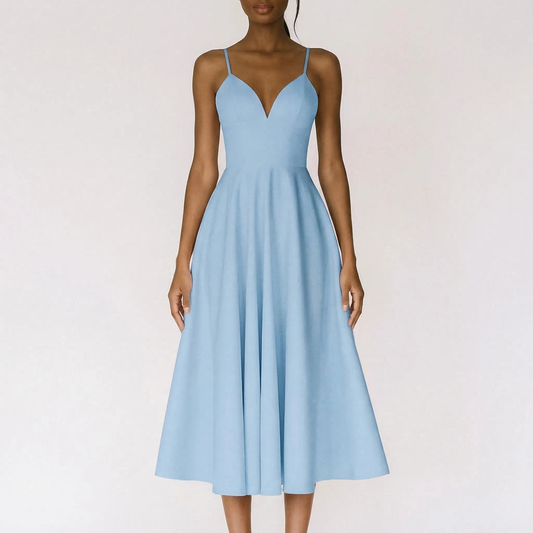 Bianca Moreau Sweetheart Wedding Guest Midi Dress