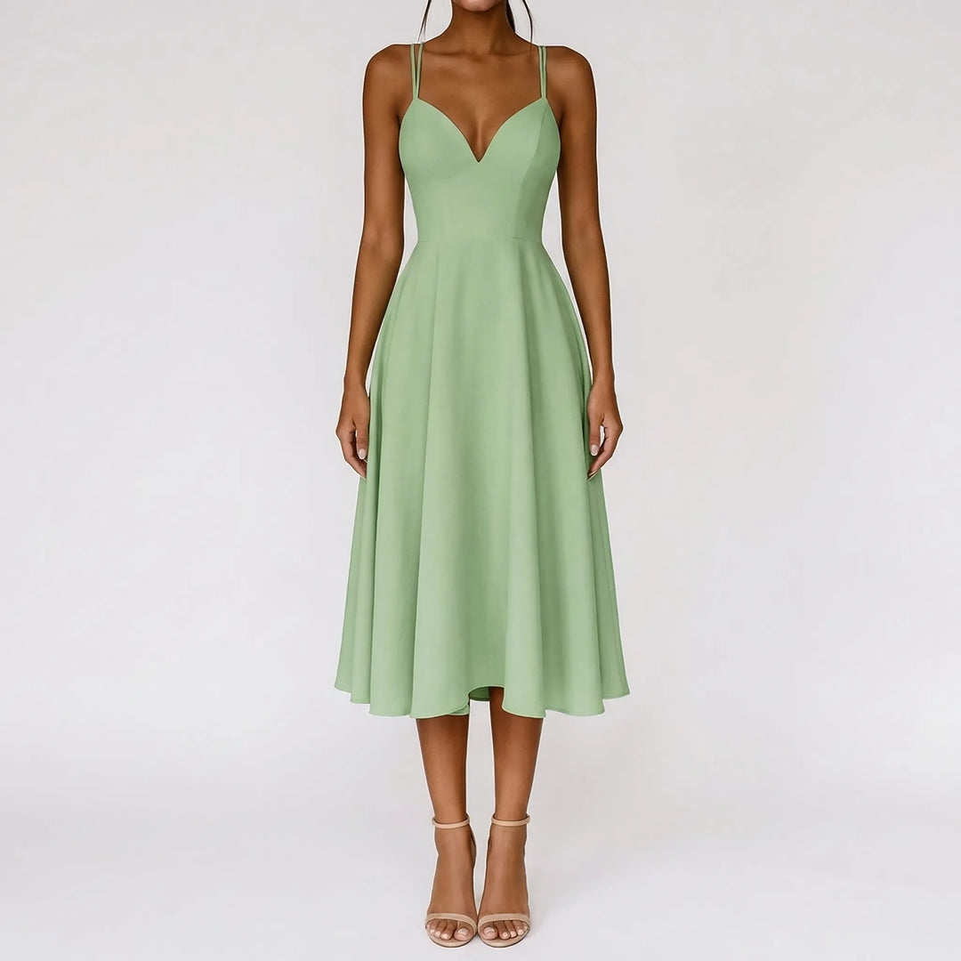 Bianca Moreau Sweetheart Wedding Guest Midi Dress