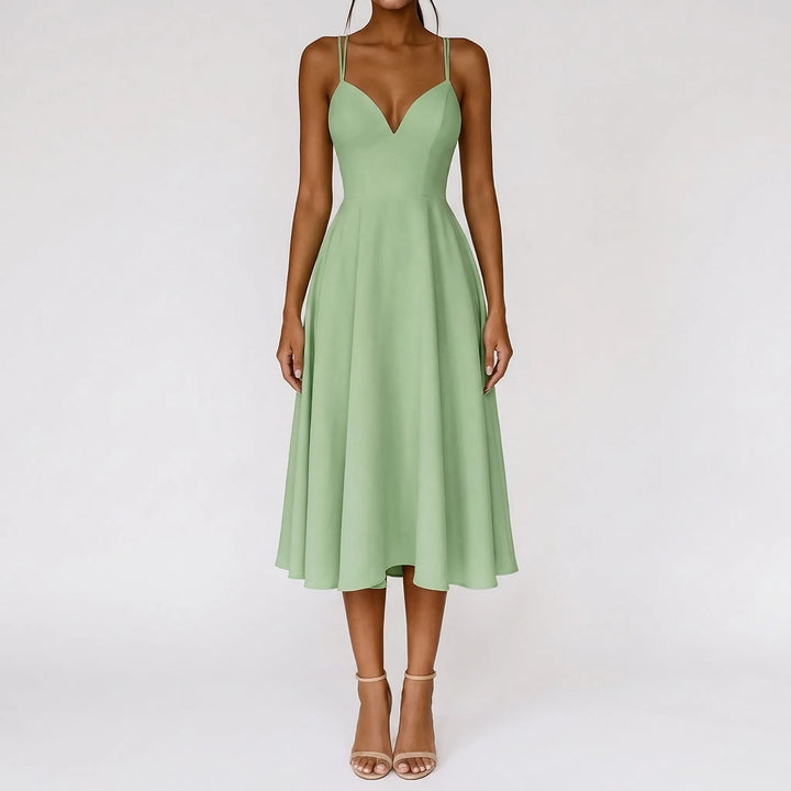 Bianca Moreau Sweetheart Wedding Guest Midi Dress