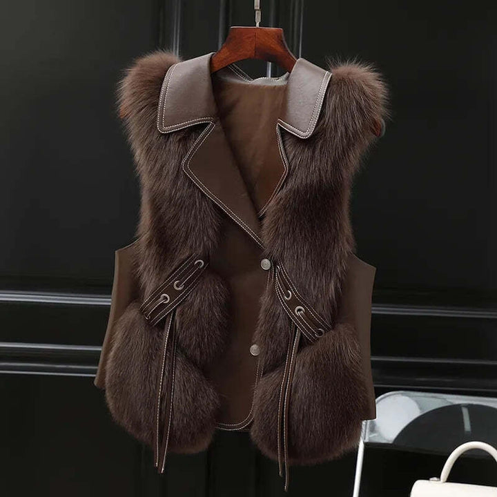 Athena Leather Fur Vest