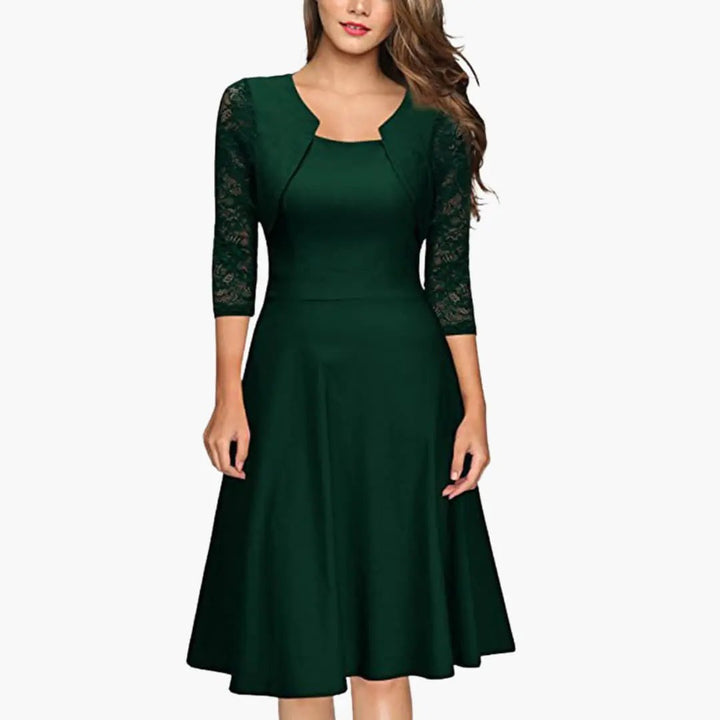 Marguerite Kesteven Burgundy Wedding Guest Dress