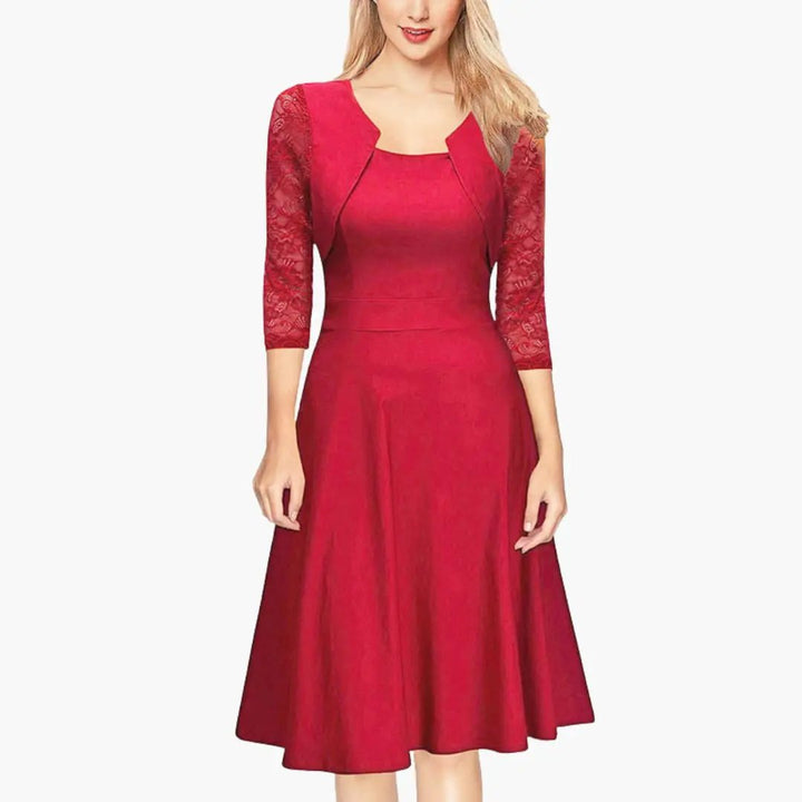 Marguerite Kesteven Burgundy Wedding Guest Dress