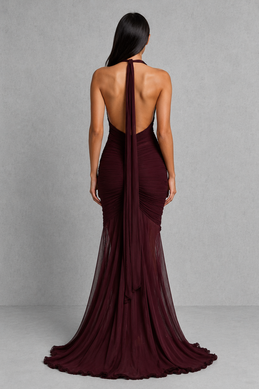 Sienna Carter Plunge Halter Homecoming Dress